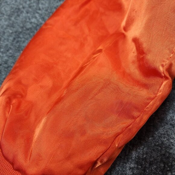 Vintage Clemson University Satin MLB Bomber Jacket Chalk Line Starter Sherpa M - Picture 4 of 16